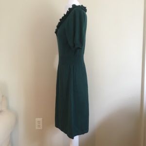 LOFT Size S Green Wool Blend Short Sleeve Dress